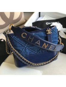 Chanel Denim and Calfskin Chanel's Gabrielle Medium Hobo Bag AS1582 Blue 2020