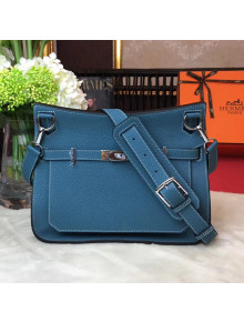 Hermes Jypsiere 28cm/34cm Bag in Original Togo Leather Denin Blue