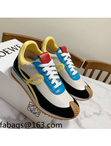 Loewe Suede & Calfskin Sneakers White/Yellow 2021 111740