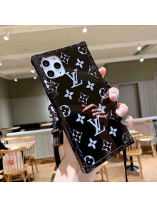 Louis Vuitton Glazed Monogram iPhone Case Black 2021 1105133