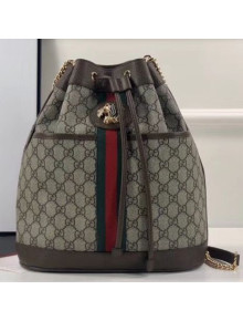 Gucci GG Canvas Rajah Medium Bucket Bag 553961 2019