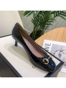 Gucci Patent Leathe Pumps 5cm with Horsebit Black 2021