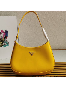 Prada Cleo Brushed Leather Hobo Bag 1BC499 Yellow 2021