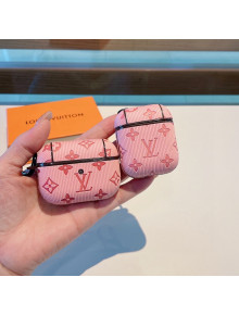 Louis Vuitton AirPods Pro Case in Monogram Leather Pink 2021