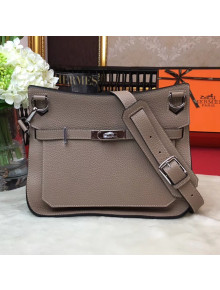 Hermes Jypsiere 28cm/34cm Bag in Original Togo Leather Light Grey