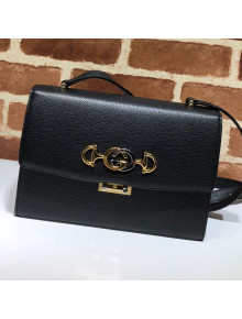 Gucci Zumi Grainy Leather Small Shoulder Bag 576388 Black 2019