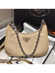 Prada Re-Edition Nylon Mini Shoulder Bag 1TT122 Beige 2021