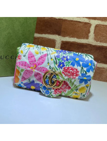 Gucci GG Marmont Multicolour Canvas Super Mini Bag ‎476433 White 2021 