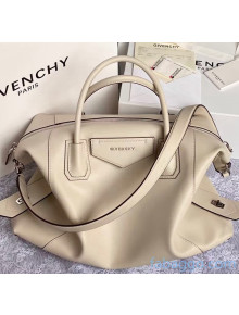 Givenchy Medium Antigona Soft Bag in Smooth Leather Off-White 2020