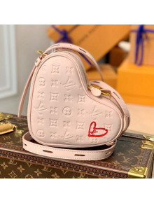 Coeur Heart Shaped Bag in Monogram Leather M58738 Nude Pink Fall in Love 2021