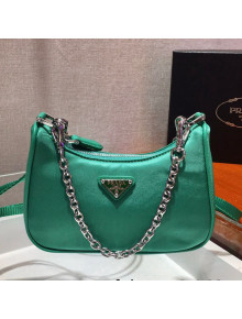 Prada Re-Edition Nylon Mini Shoulder Bag 1TT122 Green 2021