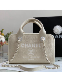 Chanel Mixed Fibers Bowling Bag 28cm A92749 Light Beige 2022