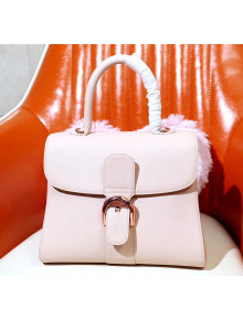 Delvaux Brillant MM Rodéo Grainy Calfskin Bag Nude Pink 2020