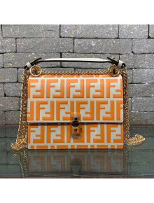 Fendi Kan I Small Flap Bag White/Orange 2019