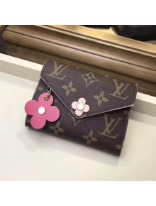 Louis Vuitton Monogram Canvas Victorine Wallet With Flower Charm M64203 Rosy