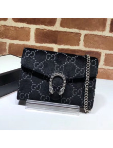 Gucci Dionysus GG Velvet Mini Chain Wallet 401231 Black 2018