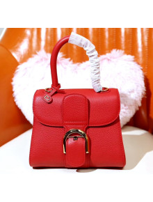 Delvaux Brillant Mini Rodéo in Grained Calfskin Bag Red 2020