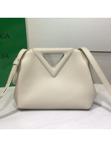 Bottega Veneta Calfskin Small Point Top Handle Bag Chalk White 2021