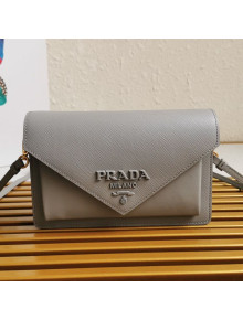 Prada Saffiano Leather Mini Bag 1BP020 Grey 2020