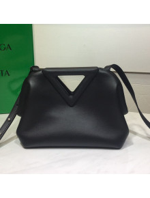 Bottega Veneta Calfskin Small Point Top Handle Bag Black 2021