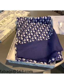 Dior Oblique Scarf 70x180cm Blue 2021