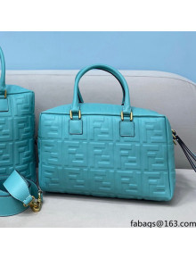 Fendi FF Square-shaped Small Boston Bag Blue 2021