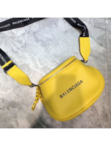 Balenciaga Calfskin Everyday Strap Crossbody Bag Yellow 2019