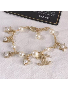 Chanel 5 Heart and Star Bracelet AB2332 2019