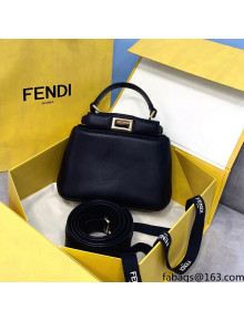 Fendi Iconic PEEKABOO XS Bag in Black Lambskin 2021