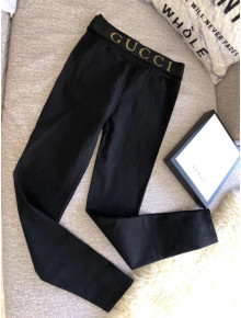 Gucci Logo Band Tights Black/Gold 2020