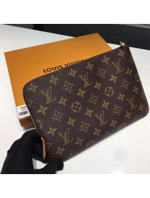 Louis Vuitton Etui Voyage Pouch PM Monogram Canvas Brown Inside