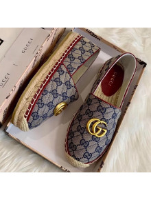 Gucci GG Matelassé Canvas Espadrille Blue 2020