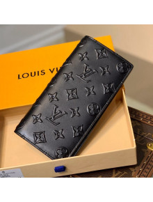 Louis Vuitton Brazza Wallet in Monogram Seal Leather M80503 Black 2021