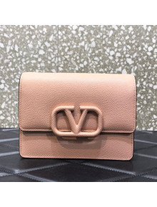 Valentino VSling Grained Calfskin Chain Wallet 069 Nude 2021