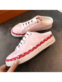 Louis Vuitton Frontrow Open Back Sneaker 1A58DS Pink/Red 2019