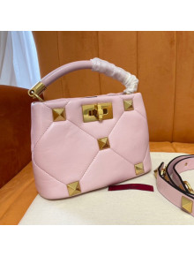 Valentino Roman Stud Lambskin Top Handle Mini bag 520 Pink 2021 0199 