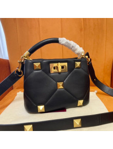 Valentino Roman Stud Lambskin Top Handle Mini bag 520 Black/Gold 2021 0199 