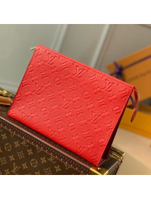 Louis Vuitton Pochette Toilette 26 Pouch in Monogram Leather M45665 Scarlet Red 2021