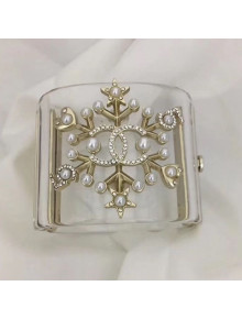 Chanel Resin Snowflake Cuff Bracelet  2019