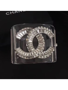 Chanel Resin Crystal CC Cuff Bracelet 01 2019