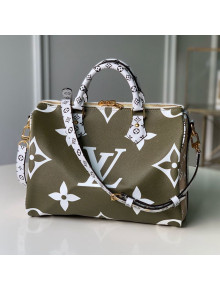 Louis Vuitton Giant Monogram Speedy Bandoulière 30 M44572 Khaki Green 2019