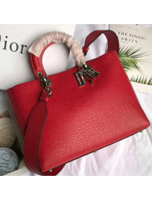 Dior Large Lady Dior Bag in Canyon Grained Lambskin Red 2018