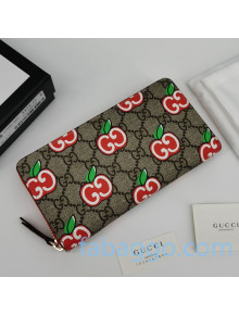 Gucci Chinese Valentine's Day GG Apple Zip Around Wallet 624880 Beige 2020