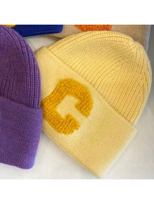 Celine Knit Hat Yellow 2021 02