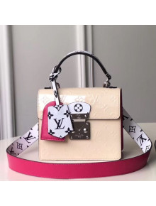 Louis Vuitton Spring Street Top Handle Bag in Creme White Vernis Leather M90454 2019