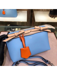 Fendi Mini By The Way Boston Bag In Light Blue/Pink Leather 2018