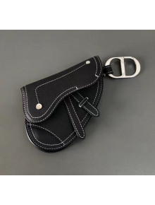 Dior Man's Black Calfskin Saddle Wallet  