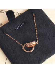 Cartier Love Necklace with Crystal CN1401 Pink Gold 2021