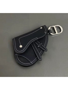 Dior Man's Navy Blue Calfskin Saddle Wallet  