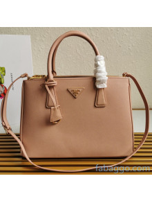 Prada Medium Saffiano Leather Prada Galleria Bag 1BA274 Apricot 2020